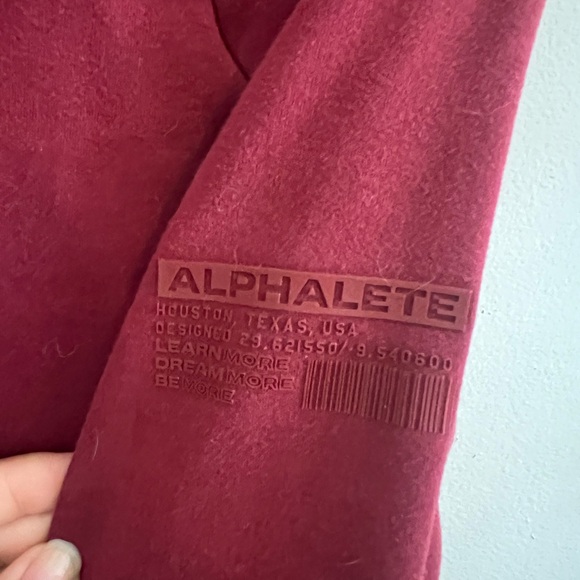 Women’s Alphalete Maroon Red Cropped Lightweight Sweatshirt Size L - Picture 4 of 4